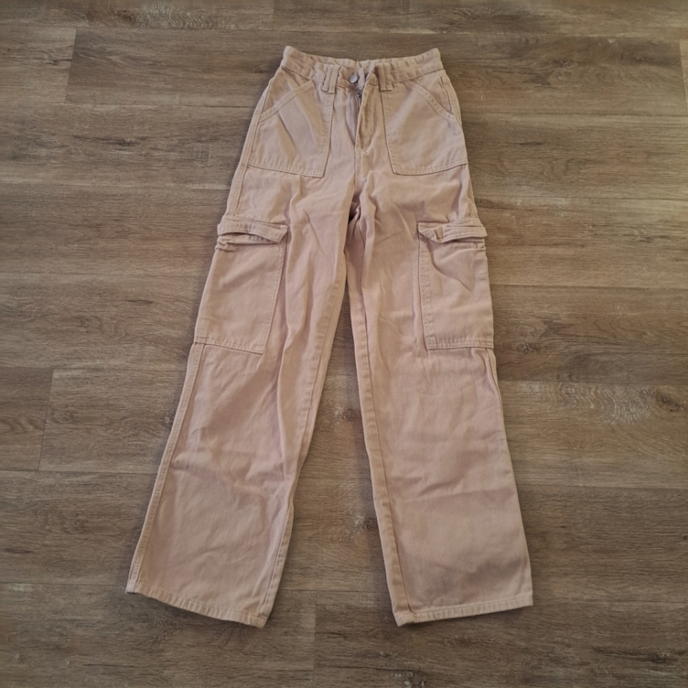 SHEIN Tan Cargo Jeans Women's Size X-Small